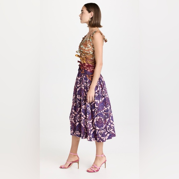 NWT ZIMMERMANN Tiggy Bow Midi Dress in Spliced Paisley. Size 0/XS - Picture 5 of 15